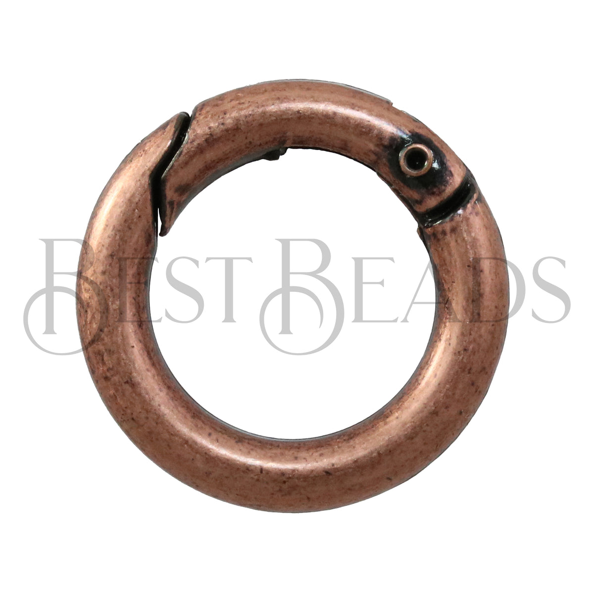20mm Hinge Ring Clasp ANT. COPPER - 10 clasps