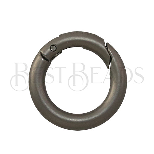 20mm Hinge Ring Clasp MATTE GUNMETAL - 10 clasp