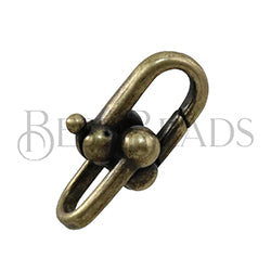 U-Link Lobster Clasp ANT. BRASS - 5 pcs