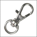 32mm SWIVEL lobster clasp RHODIUM - 10 pcs