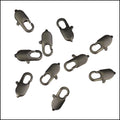 14mm x 5mm Oval Lobster Clasp MATTE GUNMETAL - 10 pcs