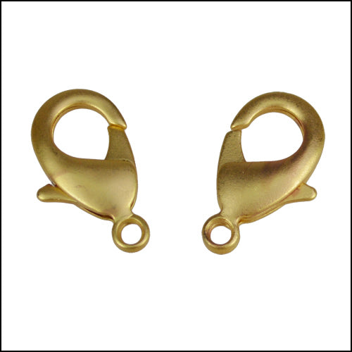 19mm x 11mm Lobster Clasp MATTE GOLD - 5 pcs