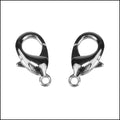 19mm x 11mm Lobster Clasp SILVER PLATED - 5 pcs