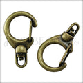 33mm x 19mm Pulley Clasp ANT BRASS - 10 pcs