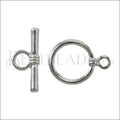 13mm Ornate Toggle Clasp SILVER PLATE - 10 clasps