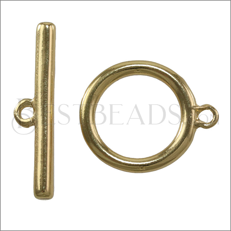 18mm Toggle Clasp GOLD - 10 clasps