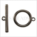 18mm Toggle Clasp GUNMETAL - 10 clasps