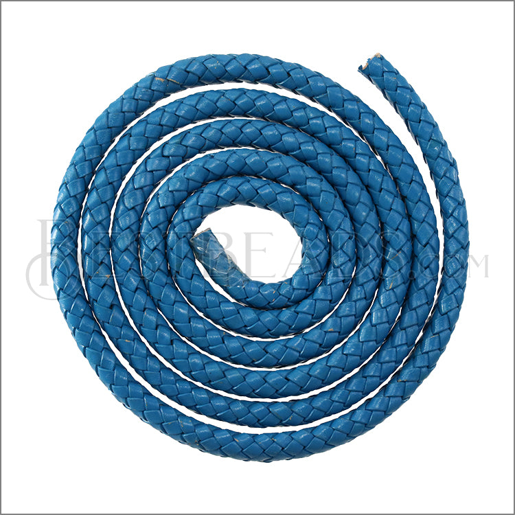 MINI Regaliz® Indian Braided Leather TURQUOISE - 1 meter