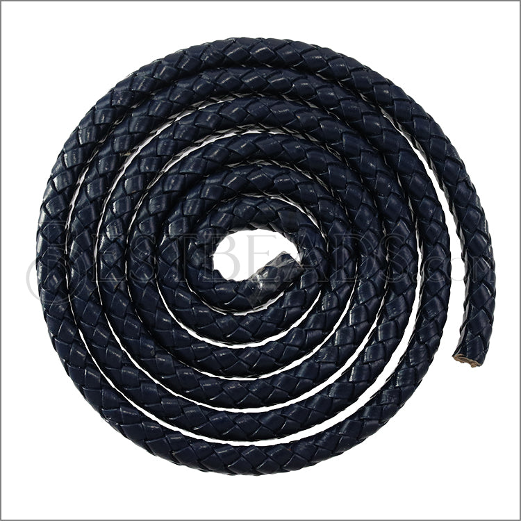 MINI Regaliz® Indian Braided Leather NAVY - 1 meter