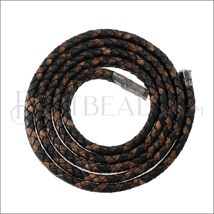 MINI Regaliz® Indian Braided Leather GYPSY SIPPA NATURAL - 1 meter