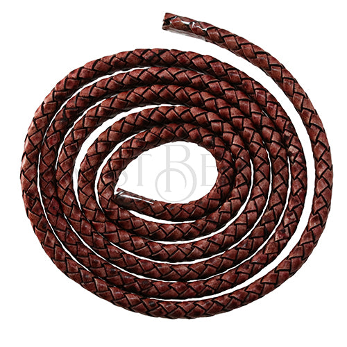 MINI Regaliz® Indian Braided Leather CLOUDY BROWN - 1 meter