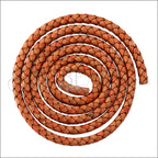 MINI Regaliz® Indian Braided Leather NATURAL ORANGE - 1 meter