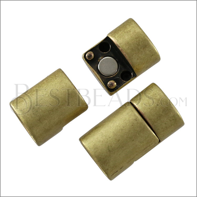 Regaliz® STRAIGHT Magnetic Clasp ANT. BRASS - 5 clasps