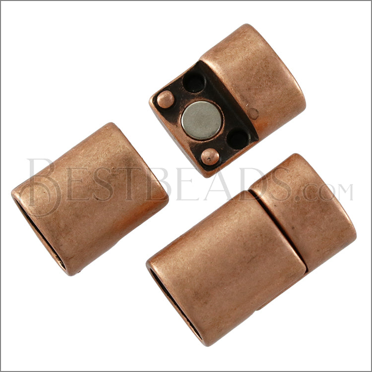 Regaliz® STRAIGHT Magnetic Clasp ANT. COPPER - 5 clasps