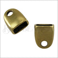 Regaliz® STRAIGHT END clasp ANT. BRASS - 10 pcs