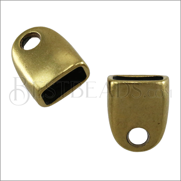 Regaliz® STRAIGHT END clasp ANT. BRASS - 10 pcs