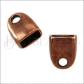 Regaliz® STRAIGHT END clasp ANT. COPPER - 10 pcs