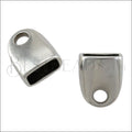 Regaliz® STRAIGHT END clasp ANT. SILVER - 10 pcs