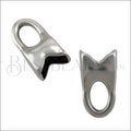 Regaliz® "V" END clasp ANT. SILVER - 10 pcs