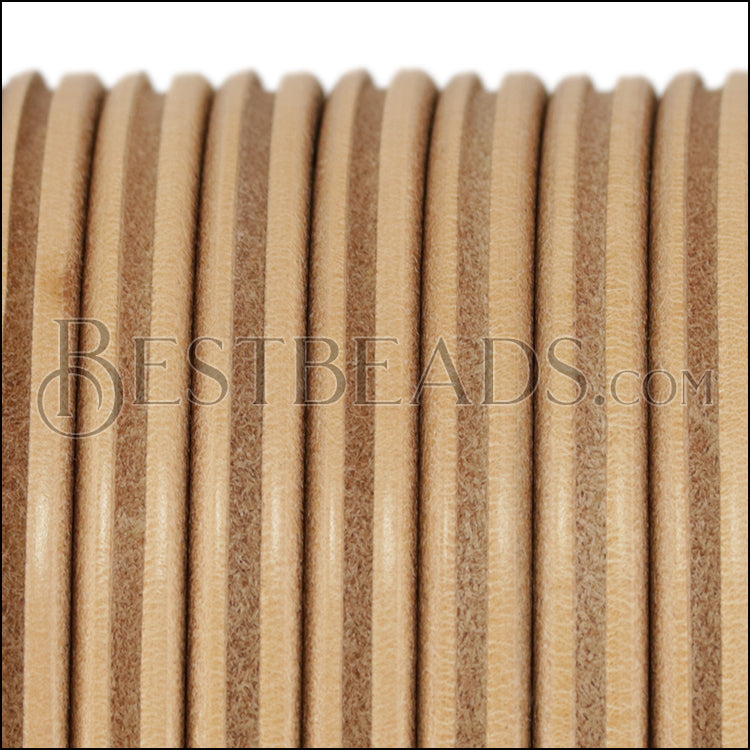 Regaliz® Leather Oval GROOVE NATURAL - meter