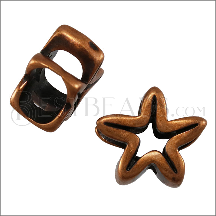 Regaliz® OPEN STARFISH spacer ANT COPPER - 10 pcs