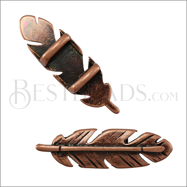 Regaliz® FEATHER spacer ANT COPPER - 10 pcs