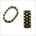 Regaliz® TRIPLE DOT RING spacer ANT BRASS - 10 pcs