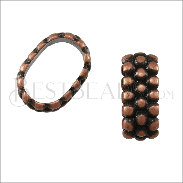 Regaliz® TRIPLE DOT RING spacer ANT COPPER - 10 pcs
