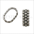 Regaliz® TRIPLE DOT RING spacer ANT SILVER - 10 pcs
