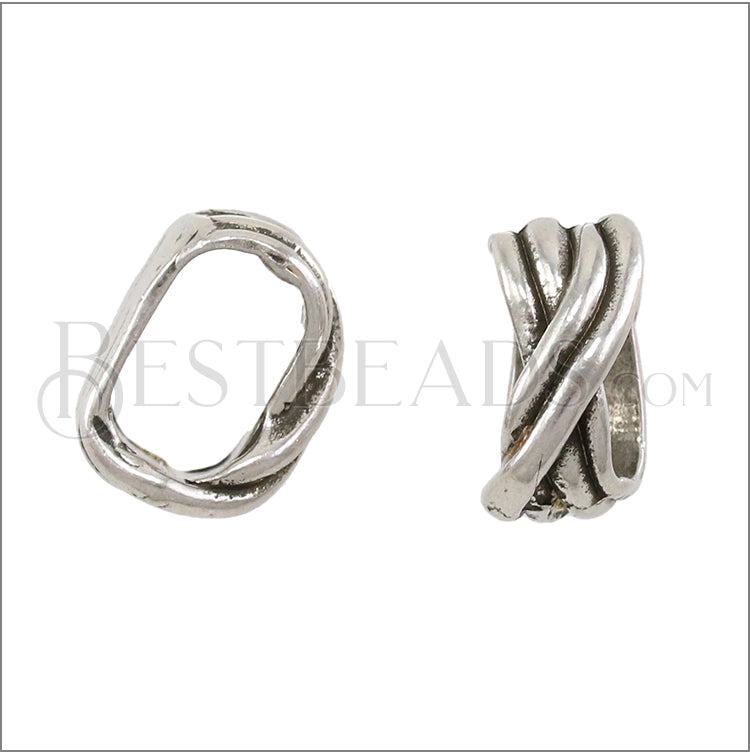 Regaliz® CROSS KNOT spacer ANT. SILVER - 10 pcs