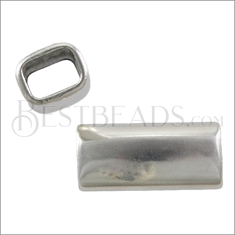 Regaliz® LONG TUBE spacer ANT. SILVER - 5 pcs