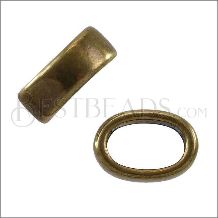 Regaliz® SLICE RING spacer ANT. BRASS - 10 pcs