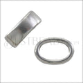 Regaliz® SLICE RING spacer ANT. SILVER - 10 pcs