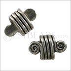 Regaliz® SPIRAL spacer ANT. SILVER - 10 pcs