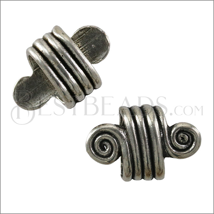 Regaliz® SPIRAL spacer ANT. SILVER - 10 pcs