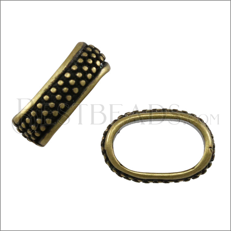 Regaliz® MEDIUM DOTS spacer ANT. BRASS - 10 pcs