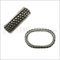 Regaliz® MEDIUM DOTS spacer ANT. SILVER - 10 pcs