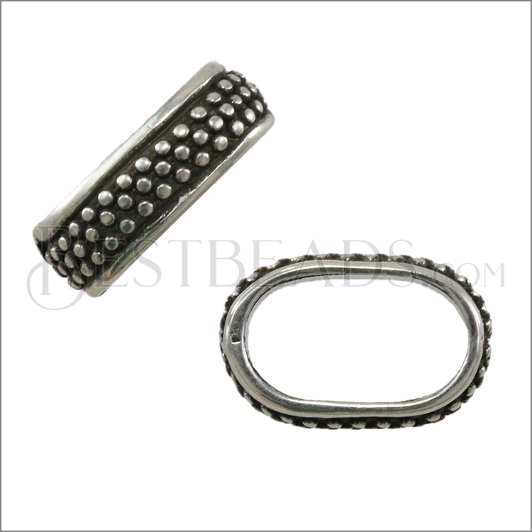 Regaliz® MEDIUM DOTS spacer ANT. SILVER - 10 pcs