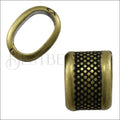 Regaliz® LARGE DOTS spacer ANT. BRASS - 10 pcs
