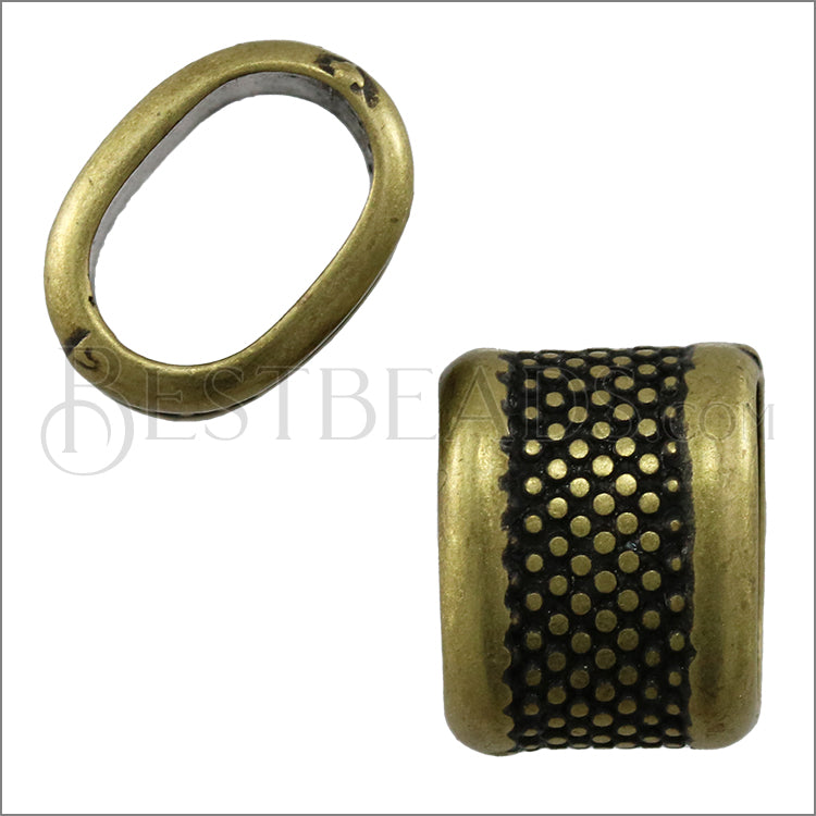 Regaliz® LARGE DOTS spacer ANT. BRASS - 10 pcs