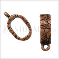 Regaliz® ETCHED CHARM HOLDER spacer ANT. COPPER - 10 pcs