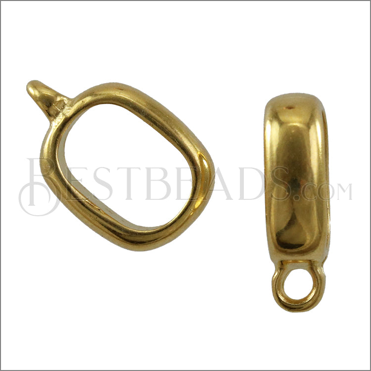 Regaliz® CHARM HOLDER spacer SHINY GOLD - 10 pcs
