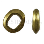 Regaliz® OVAL RING spacer ANT. BRASS - 10 pcs