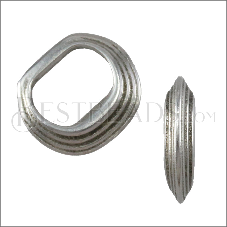 Regaliz® STACKED RINGS spacer ANT. SILVER - 10 pcs