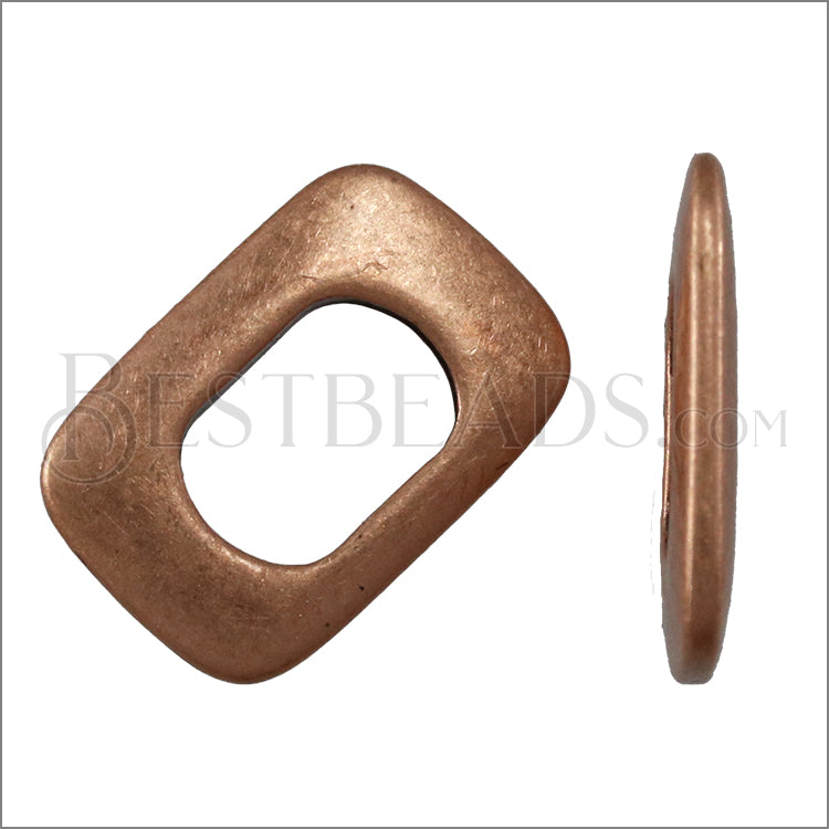 Regaliz® THIN SQUARE spacer ANT. COPPER - 10 pcs