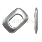 Regaliz® THIN SQUARE spacer ANT. SILVER - 10 pcs