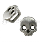 Regaliz® SKULL spacer ANT. SILVER - 10 pcs