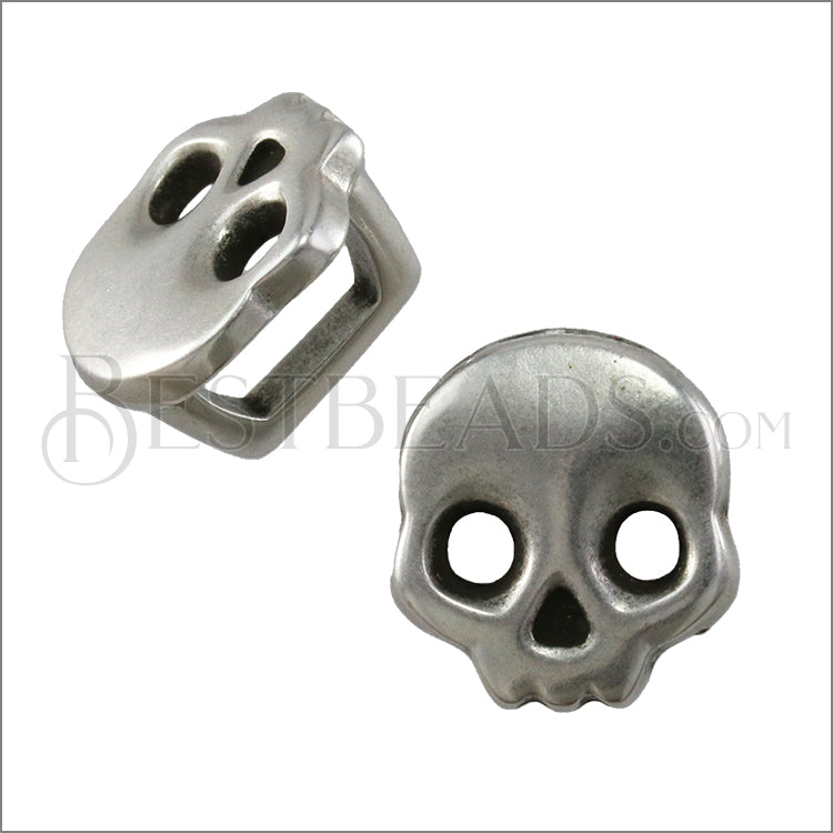 Regaliz® SKULL spacer ANT. SILVER - 10 pcs