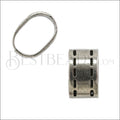 Regaliz® SMALL STITCHED spacer ANT. SILVER - 10 pcs