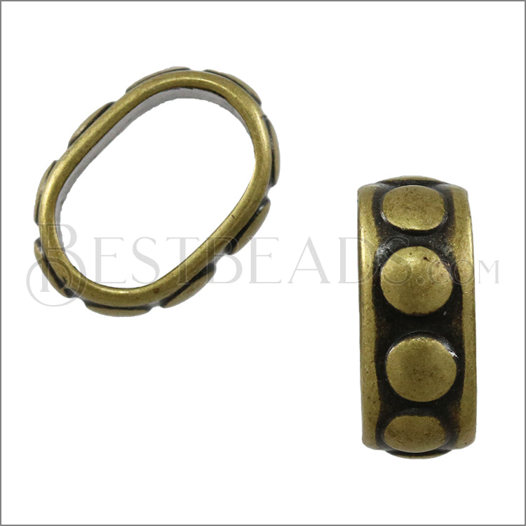 Regaliz® BUMPY spacer ANT. BRASS - 10 pcs